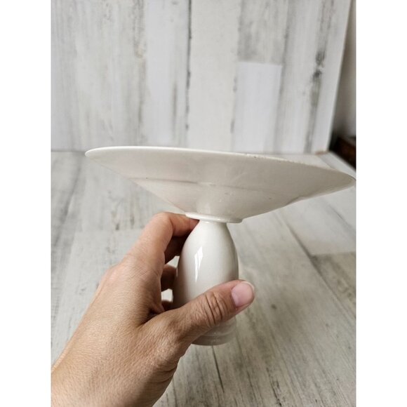 Signed dragonfly plate pedestal AS IS insect unique vintage - Picture 8 of 9